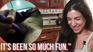 Ersties - Magena Plays With Her Hairy Pussy Inside an Elevator