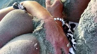 Beach Big Tits Sexbomb and Her Busty Cock Fantasy