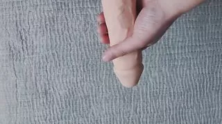 Amateur twink with a 22 cm cock masturbates