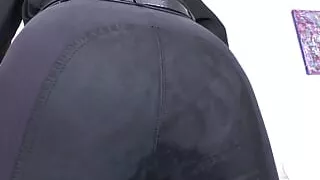 Pamper My Riding Pants Ass and Masturbate at the Same Time