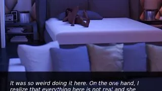 My stepsister in the shower sees me masturbating in bed and fucks