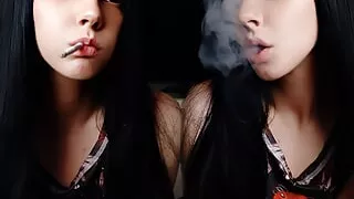 Cute Goth Girl Smoking in your house (ask me for full vid)