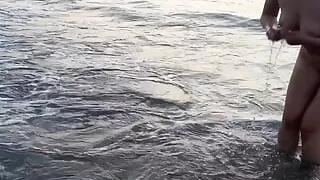 Naked Masturbation on the Sea!