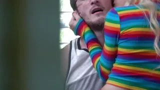 Dad Catches Petite Teen Getting Pounded by Her Step-brother - Kenzie Reeves