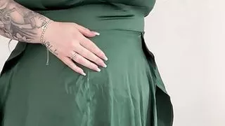 Green Satin Mutual Masturbation
