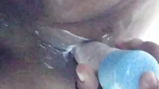 Janfran using a huge homemade