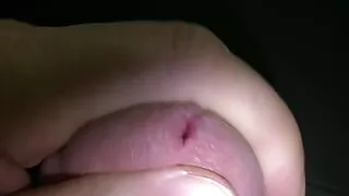 Fat cock, cum very close