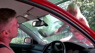 Outdoor and sex in car activities for Phoebe Adams and Ryan