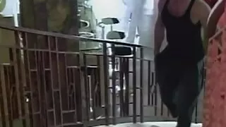 In Retro Fashion a Blonde with Fake Tits and a Guy Enjoyed Steaming the Place