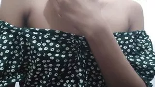 Horny teen masturbating in her parents bed