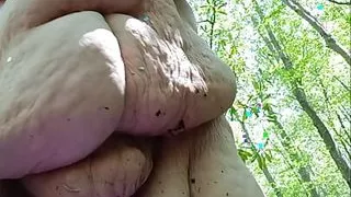 Woodsey Slut Getting so Hot and Washes That Twat