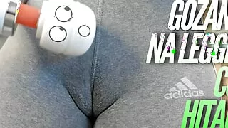 Hot brunette wearing tight yoga pants and cumming so good CAMEL TOE FEMALE ORGASM