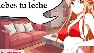 Spanish Asuna JOI CEI hentai. She wants to give you your own milk.