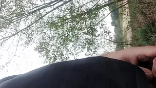 walk past the parking lot and masturbate