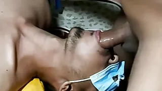My Indian Friend give me a Blowjob and i fucked his throat