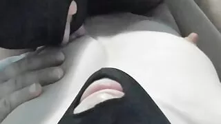 Sexy couple lick their breasts and nipples tenderly