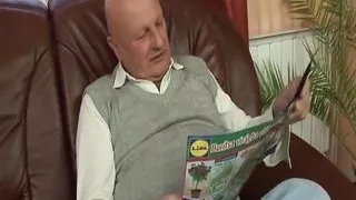 Hot blonde German cougar fucked in the living room