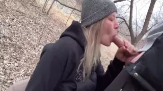 Topless In Public Sucking Cock Outdoors In The Cold! 8 Min With Ryland Ryker, Huge Boobs And Mya Lane