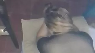 A friend had forgotten a sheer dress at home and we wore it to her