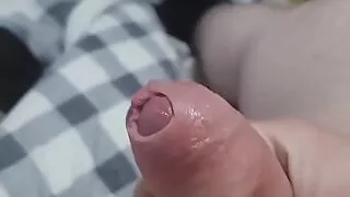 Jerking off my grower dick before going to sleep