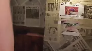 A Blonde Chick with Big Fake Tatas Gets Boinked by the Fat Bar Owner