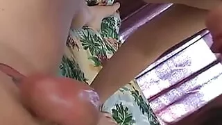 After Letting Him Pound Her Tight Twat and Booty, the Lustful Blonde Swallows His Big Seed.