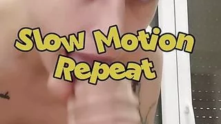 Scooping, playing and swallowing all his milk, I don't leave a drop