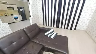 Blonde sexy girl Mia Cheers fucks with a big cock in VR.