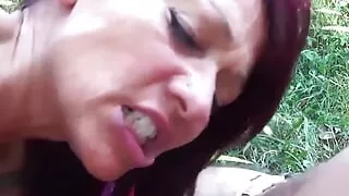 In the middle of a blowjob comes a mushroom hunter who wastes no time picking the porcina