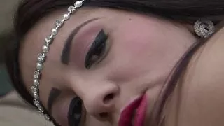 Busty babe Julia de Lucia sprayed in mouth from Luke