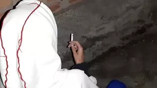 I caught my stepsister smoking a cigarette and so that I wouldn't tell anyone, she licked my pussy - Lesbian-illusion