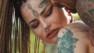 Double penetration by the pool for the horny girl Korinha