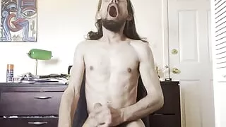 Guy with Cerebral Palsy has a Massive Cumshot into the Camera