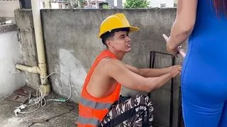 I seduce maintenance guy Angel Cruz and he fucks me when my husband is not at home.