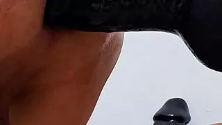 Huge vibrator for immense pleasure! I tear my ass and drink my hands!