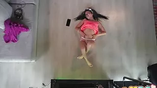 Lil Mia Fingering Pussy Filming on top