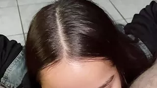 Brazilian Debora Prado giving a wonderful deep throat blowjob to her man - Wellington Prado