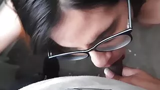 My first footjob with big cumshots