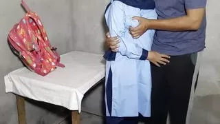 Indian Virgin school girl first time sex with her boyfriend, student viral videos
