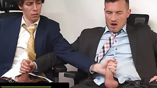 HETEROFLEXIBLE - Straight Cristiano Jerks Off His Boss Derek Kage & Does As He Wants For Promotion
