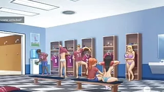 Judith gives blowjob in the toilet