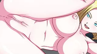 Dragon Ball Z Android 18 Sucks Some Cock And Gets Her Little Pussy Creampied - Anime Hentai Game - WaifuHub - #5