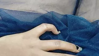 Sexy horny girlfriend fingering pussy showing thighs