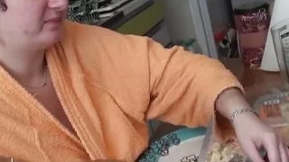 Hungry BBW brunette hard sodomized and jizzed for her sextape in POV