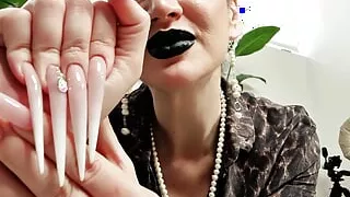 White Long Nails Goddess Drone Training