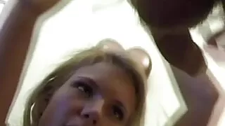 A Skinny Blonde Slut Leaves Lingerie All Over the House for Her Man to Find