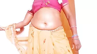 Indian stepdad fucking stepson's wife crezy telugu dirty talks.indian saree sex.