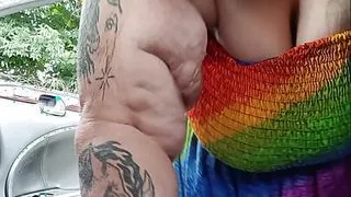 At the Car Wash This Freak Gets Hot He Bends Her Over N Cumm All Over Her Ass Anybody See?