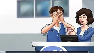 Summertime Saga V0.20 - Pt.223 - Asian Babe Gives Head at Her Workplace