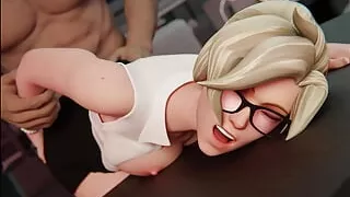 Piroguh Sexy Secretary Fucking Hard with Her Guy Pussy Full of Cum